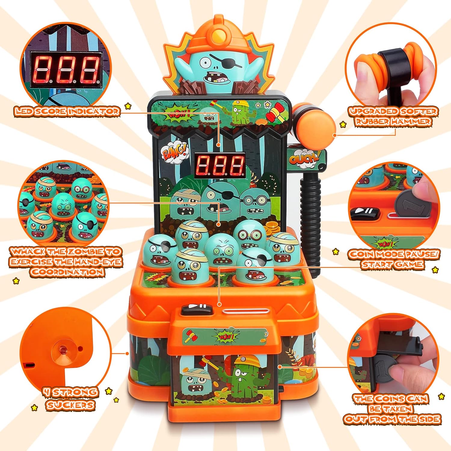 Аркадная игра, игрушки, белая  – обзор и цена Whack A Mole Arcade